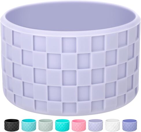 Silicone Bottom for Stanley Cup, Checkered Pattern Protective Silicone Boot for Stanley & Hydro Flask Water Bottle 12-24oz, Anti Slip Bottom Cover Bumper for Water Sport Bottles in Kuwait