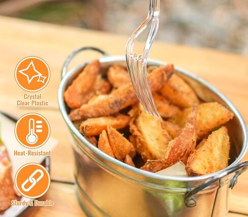 Disposable Plastic Spoons Clear, Pack of 50 Individually Wrapped in Kuwait