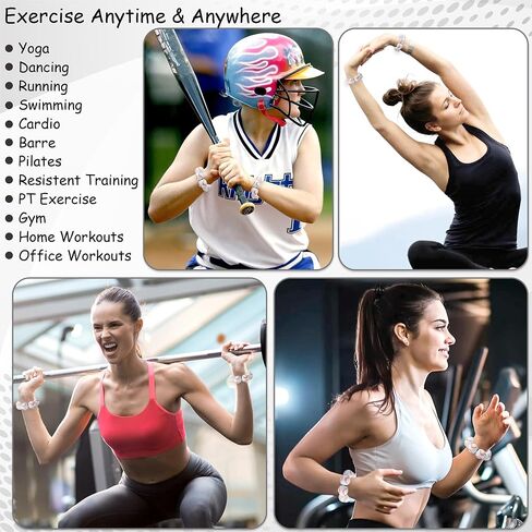 Wrist Ankle Weights for Women - Set of 2 (0.36 lb Each) Wearable Waterproof Training Weight Bracelets, Silicone Strength Workout Weighted Bangles for Walking Running Pilates Aerobics in Kuwait