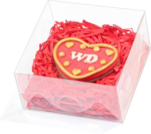 100pcs 4x4x2 Inch Clear Pastry Gift Boxes Bakery Boxes Cookies Boxes Dount Boxes Chocolate Covered Strawberries Boxes Truffle Boxes Browine Cake Boxes Treat Boxes for Party Favors Wedding in Kuwait