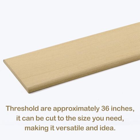 Door Transition Strip Wood Threshold Transition Unfinished Solid Red Oak Interior Threshold Doorways Reducer Threshold(36 x 5 x 0.63 Inches) in Kuwait