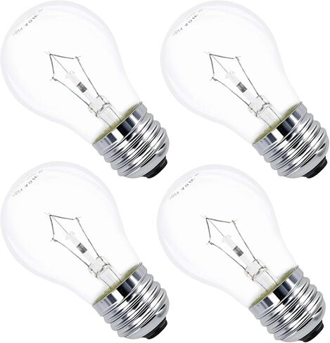 Appliance Oven Light Bulb 40W A15 E26 Lava Lamp Bulb,4 Pack | Resistant to 500 Degrees, Incandescent, E26 Medium Base. Ideal for Oven, Fridge, Microwave, Range Hood, Lava lamp Bulb in Saudi Arabia
