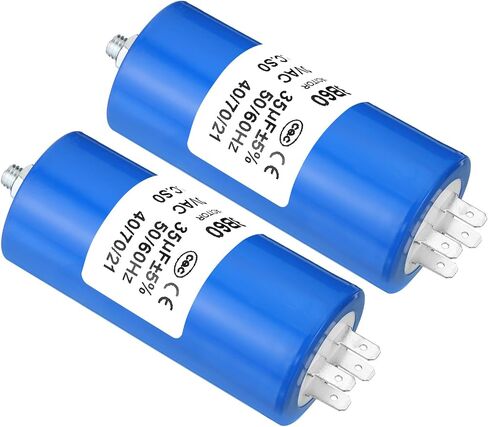 YOKIVE 14uF CBB60 Capacitor with 4 Pins Screw, AC 250V(Blue, 70 x 40mm) in Kuwait