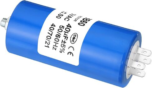 YOKIVE 14uF CBB60 Capacitor with 4 Pins Screw, AC 250V(Blue, 70 x 40mm) in Kuwait