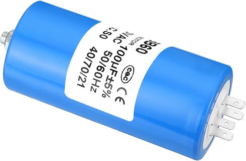 YOKIVE 14uF CBB60 Capacitor with 4 Pins Screw, AC 250V(Blue, 70 x 40mm) in Kuwait
