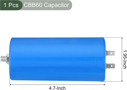 YOKIVE 14uF CBB60 Capacitor with 4 Pins Screw, AC 250V(Blue, 70 x 40mm) in Kuwait