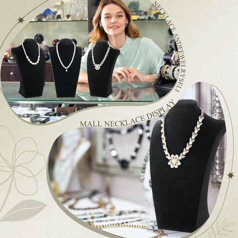 6 قطع من المخمل الأبيض قلادة تمثال نصفي عرض مجوهرات يعرض تمثال نصفي قلادة عرض موقف تمثال نصفي لعرض المجوهرات مجوهرات يعرض قلادة عرض تقف لبيع المعارض التجارية الدعائم in Kuwait