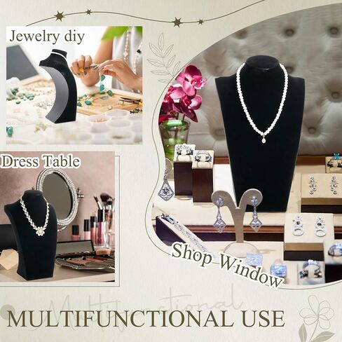 6 قطع من المخمل الأبيض قلادة تمثال نصفي عرض مجوهرات يعرض تمثال نصفي قلادة عرض موقف تمثال نصفي لعرض المجوهرات مجوهرات يعرض قلادة عرض تقف لبيع المعارض التجارية الدعائم in Kuwait