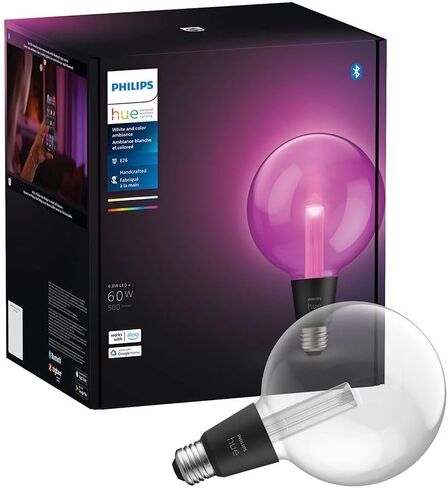 Philips Hue Lightguide Ellipse Smart LED - Glass Handblown Glass - ضوء تغيير اللون - متوافق مع Amazon Alexa و Apple HomeKit و Google Assistant - Bluetooth و Hue Bridge متوافق in Kuwait