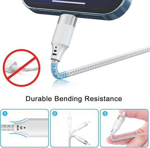 قصير USB C إلى كبل البرق 1 قدم ، 3pack 12 بوصة USB C iPhone Charger Cord Nylon من النوع القصيرة C إلى Cable Lightning Charging for iPhone 14 13 12 11 Pro Max Mini XR XS SE iPad (Black) in Kuwait