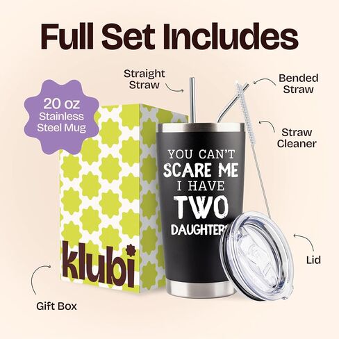 KLUBI Dad In The Streets Daddy In The Sheets Cup 14oz Birthday Gifts for Husband from Wife Dad Coffee Tumbler Daddy Gift Ideas Dad Gifts for Him Boyfriend Gifts for Birthday Dad Birthday Gift Dad Mug in Kuwait