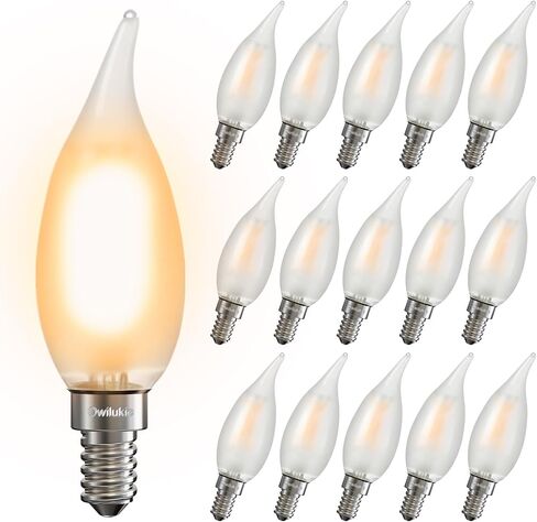 مصابيح الضوء المتجمد الثريا 4W (ما يعادل 40W) ، شمعة Candelabra E12 LED لمبة LOD BAND ناعمة اللون الأبيض الدافئ 2700 كيلو in Kuwait