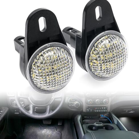 مصباح LED داخلي للقدم مع حزام لسيارة جيب رانجلر TJ شيروكي XJ جراند شيروكي ZJ Ram 1500 2500 3500 LED تحت لوحة القيادة مجموعة مصابيح الأرضية قطعتين in Kuwait