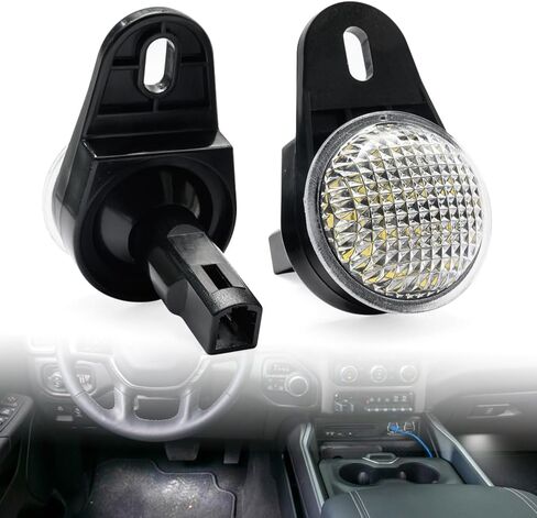 مصباح LED داخلي للقدم مع حزام لسيارة جيب رانجلر TJ شيروكي XJ جراند شيروكي ZJ Ram 1500 2500 3500 LED تحت لوحة القيادة مجموعة مصابيح الأرضية قطعتين in Kuwait