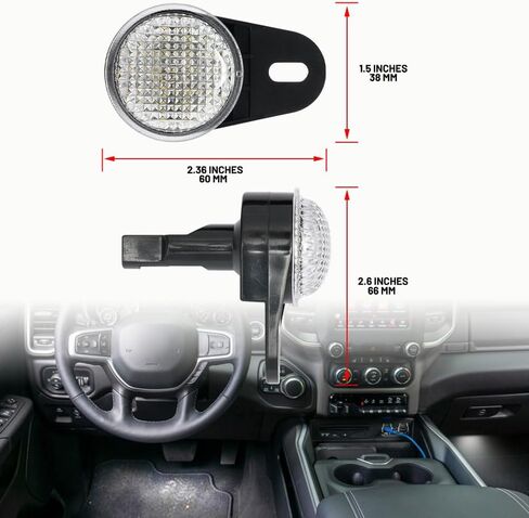 مصباح LED داخلي للقدم مع حزام لسيارة جيب رانجلر TJ شيروكي XJ جراند شيروكي ZJ Ram 1500 2500 3500 LED تحت لوحة القيادة مجموعة مصابيح الأرضية قطعتين in Kuwait
