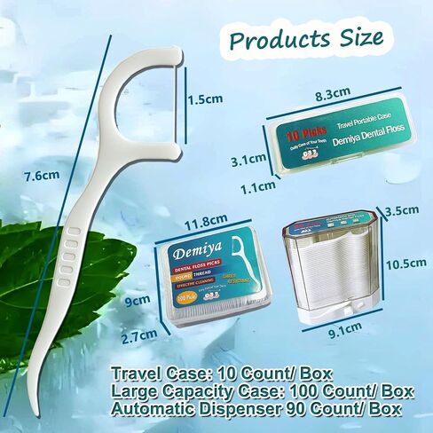 Floss Picks Travel Dental Floss Picks 40 Count Professional Flossers for Adult Unflavored Flossing Sticks 4 Cases with Portable Case Durable Tooth Pick for Teeth Cleaning and Oral Care in Saudi Arabia