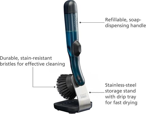 Joseph Joseph Sinktech Soap-Dispensing Sypsensing Walk مع رأس قابل للاستبدال ودرج تقليص من الفولاذ المقاوم للصدأ in Kuwait