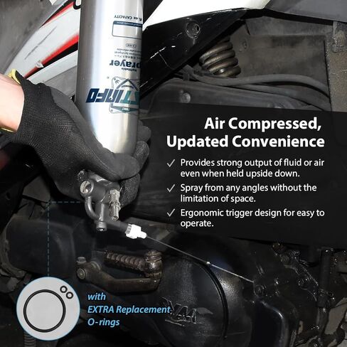 FIRSTINFO A1638 Patented Max. Pressure 140psi / 620ml Thickened Aluminum Canister Refillable High Pressure Aerosol Spray Can/Pneumatic Compressed Air Sprayer in Kuwait