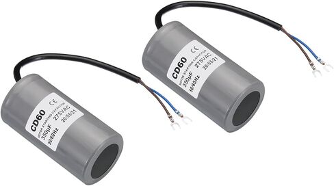 PATIKIL CD60 Running Capacitor, 2 Pack 200uF 275V 2 Wires 50/60Hz Motor Starting Capacitor 100x50mm for Air Compressor Motor Starts Running in Kuwait