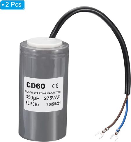 PATIKIL CD60 Running Capacitor, 2 Pack 200uF 275V 2 Wires 50/60Hz Motor Starting Capacitor 100x50mm for Air Compressor Motor Starts Running in Kuwait