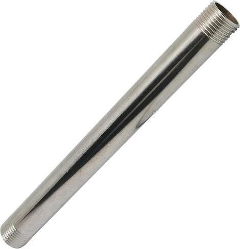 2pcs 80mm/3.15 بوصة ، G1/2 "ذكر X G1/2" ذكور ذكور أنابيب الحلمة ، موصل امتداد أنابيب مياه الصلب غير القابل للصدأ in Kuwait