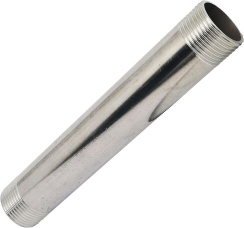 2pcs 80mm/3.15 بوصة ، G1/2 "ذكر X G1/2" ذكور ذكور أنابيب الحلمة ، موصل امتداد أنابيب مياه الصلب غير القابل للصدأ in Kuwait