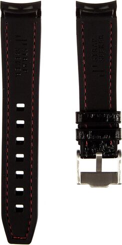 أحزمة ساعة من مطاط السيليكون الفاخر بنهايات منحنية منقوشة على شكل تمساح - متوافقة مع ساعة أوميغا سواتش مونواتش، تيودور بلاك باي، رولكس - 20 ملم، 22 ملم - أحزمة ساعة مطاطية مقاومة للماء منقوشة على شكل تمساح in Kuwait