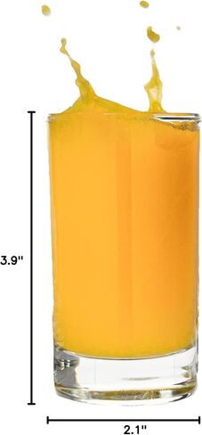 نظارات عصير Mini Vikko ، 4.75 أونصة أكواب زجاجية صغيرة ، كوب عصير سميك ودائم ، أكواب عصير قاعدة ثقيلة ، أطفال يشربون العصيان للعصير والحليب ، مجموعة صغيرة من 6-2.1x3.9 " in Kuwait