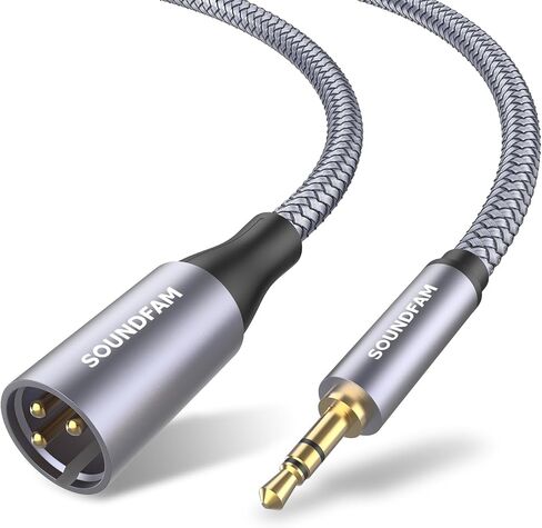XLR Splitter Cable XLR SPLITTER 1 أنثى إلى 2 من الذكور المتوازن ميكروفون التصحيح كابل ، 2 ذكر إلى 1 أنثى y الكابل الميكروفون y أنثى رمادية (1.6 قدم/0.5M) in Kuwait