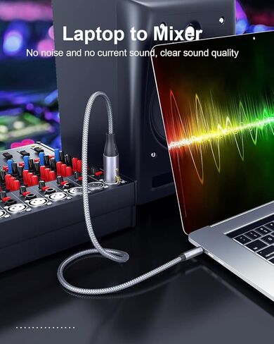XLR Splitter Cable XLR SPLITTER 1 أنثى إلى 2 من الذكور المتوازن ميكروفون التصحيح كابل ، 2 ذكر إلى 1 أنثى y الكابل الميكروفون y أنثى رمادية (1.6 قدم/0.5M) in Kuwait