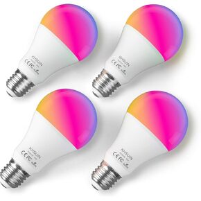 مصباح ضوء Alexa الذكي ، 16W (ما يعادل 150 واط) 1600LUMEN ULTRA BRIGHT E26 A19 LED LED بالكامل لمبة WIFI LIFT