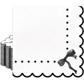 100pcs القوس الوردي المناديل الورقية المناديل اللطيفة غداء مناديل عشاء مناديل يدوية لصالح Coquette عيد ميلاد لوازم الطاولة ديكور الجدول