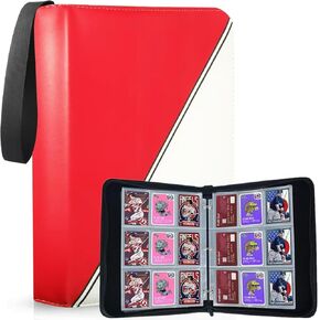 Card Card Binder 9 Pocket ، Pokem Card Binder for 900 Pockets Card ، 50 Sleeves storefore storing ، حامل دفتر البطاقات المتميز ، لبطاقات التداول وبطاقات البطاقات وبطاقة اللعبة وبطاقة الرياضة