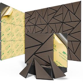 ROOME 24 PACK ألواح رغوة صوتية للحبوب الخشبية للحبوب الخشبية للجدران ، 12 "× 12" مع ألواح صوتية عالية الكثافة 0.5 رطل /قدم ، وألواح صوتية لمكتب الاستوديو الأسود-الجوز الأسود