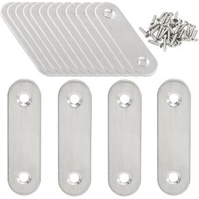 Hordion 16pcs قوسين مستقيم هدفين ، قوس إصلاح الصلب المعدني 37 ملم مع المعادن مع مسامير للأثاث الخشبي in Kuwait