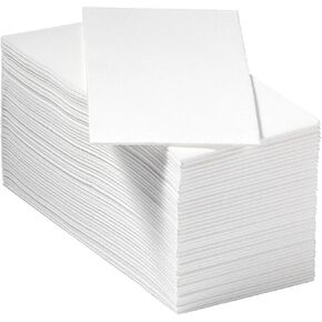 Lekoch 200 PCS يمكن التخلص من الكتان الأبيض القابل للتصرف في المناديل والمناشف اليدوية للضيوف للحمام والحفلات أو حفلات الزفاف أو العشاء أو الأحداث