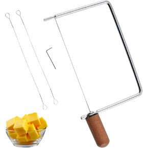 مكونات الجبن Slicer Cheese Cutter Felet Steel Feether - رائعة لصنع ألواح قطع الجبن القابلة للجبن مع هذه مجموعة Slicer Slicer (مقبض الخشب ، 1)