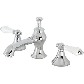 Kingston Brass KC7061AX Vintage Accessed Bathrate Faucet مع النحاس المنبثق ، 8 × 5.63 × 3.06 ، كروم مصقول