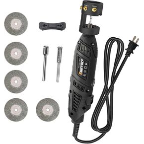 3mirrors Aluminum Tungsten Electrode Sharpener Grinder for TIG Welding, Grinding Rotary Tool，0-90°Multi-angle Adjustable,7 Screw Holes, w/Convex Lens,w/Dust Housing, Upgraded Healthy Version