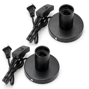 قاعدة مصباح سطح المكتب المعدنية المصقولة ، قاعدة مصباح طاولة صناعية صغيرة فقط ، قاعدة حامل إديسون المصباح البسيطة البسيطة E26/E27 in Kuwait