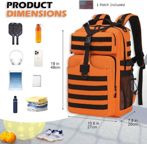 Pickleball Backpack for Men and Women, Tactical Pickleball Paddle Bag with Molle System Design in Kuwait