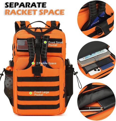 Pickleball Backpack for Men and Women, Tactical Pickleball Paddle Bag with Molle System Design in Kuwait