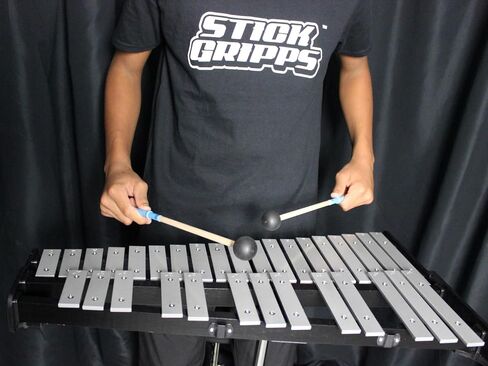 Xylophone & Marimba Grips, Anti Slip Drumstick Wrap for Drumming Marimba & Xylophone, Adjustable Stick Rings Personalized Fit (Black) in Kuwait