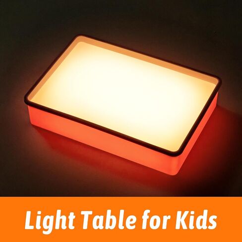 Pretrans Sand Painting Light Box - طاولة خفيفة للأطفال للفن الإبداعي ، و 3 درجات حرارة ملونة و 10 مستويات سطوع ، والفصول الدراسية واستخدام المنزل - الأرجواني in Kuwait