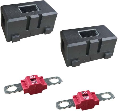 2PCS AMI/Midi Fuse Holders with 40A Fuses, High Current Fuse Holder with Cover, Automotive Fuse Holder, and Bolt-On Fuses for Cars, Buses, Caravans, Trucks, Construction Vehicles (40A) in Kuwait