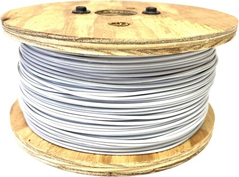 1/16" Coated to 3/32" Diameter, 7x7 Construction, White Vinyl Coated Cable (50 ft Coil) in Saudi Arabia