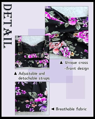 Women's Twist Front Full Coverage Swimsuit V Neck Padded High Waisted Ruched Bikini Set Two Piece Bathing Suit in Kuwait