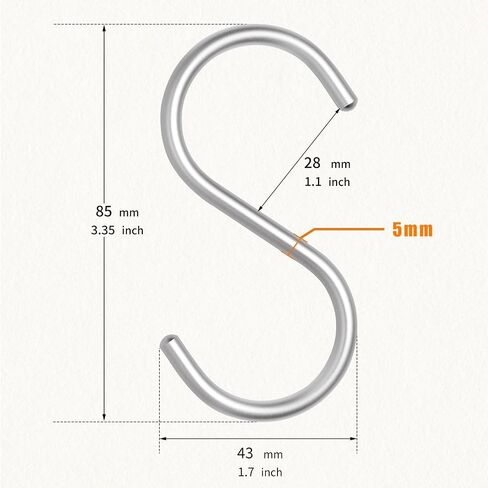 SIAMESE Aluminum S Hooks for Hanging, Gold Utility S Typed Hooks for Hanging Plant Shower Curtain Hooks Pot Rack Pan Mug Hanger, Stainless Steel Hooks Metal Heavy Duty Hanging Hooks 10 Pcs (Gold) in Kuwait