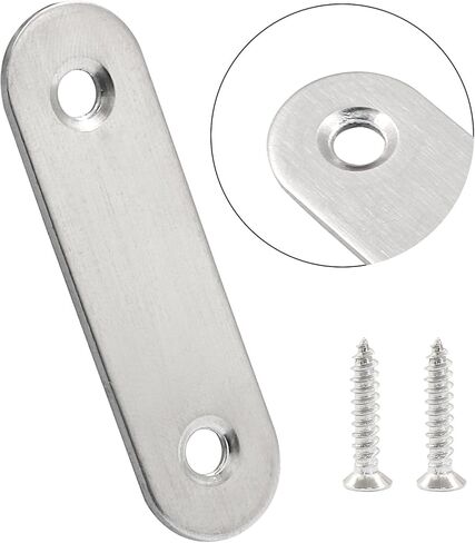 Hordion 16pcs قوسين مستقيم هدفين ، قوس إصلاح الصلب المعدني 37 ملم مع المعادن مع مسامير للأثاث الخشبي in Kuwait