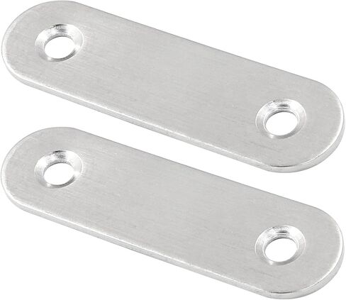 Hordion 16pcs قوسين مستقيم هدفين ، قوس إصلاح الصلب المعدني 37 ملم مع المعادن مع مسامير للأثاث الخشبي in Kuwait